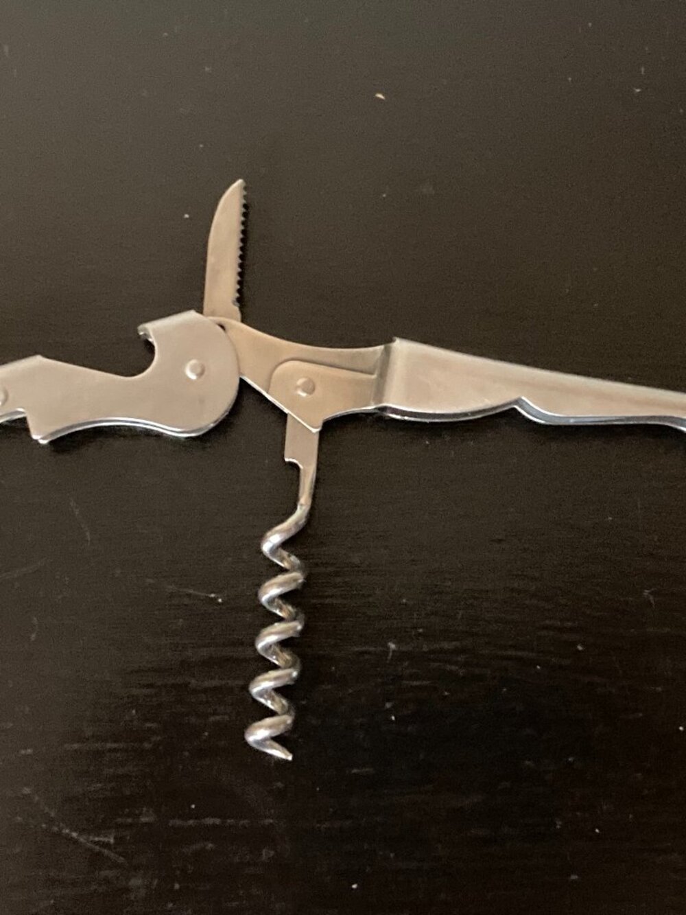 Silver "Lake Erie Wine Country" 3-in-1 Corkscrew Bottle Opener Stainless Steel